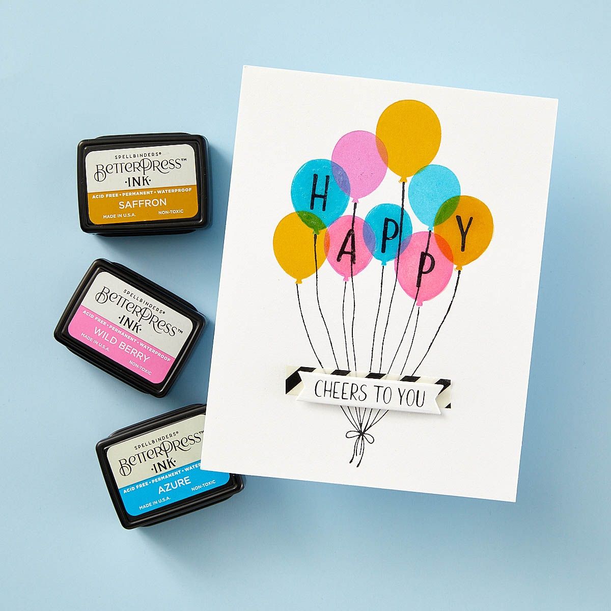 Happy Hooray Balloons Registration Press Plate + Die Set