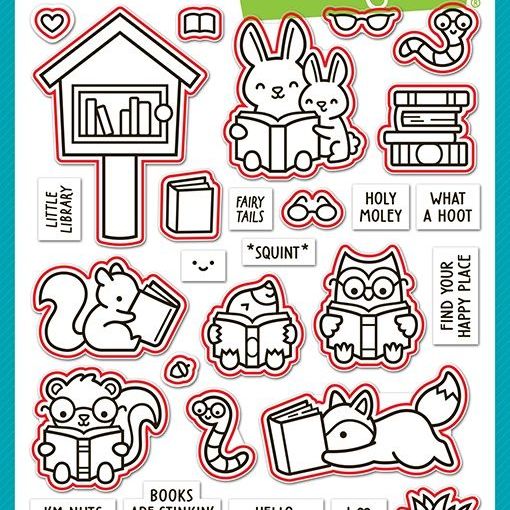 Little Woodland Library Stamp / Die