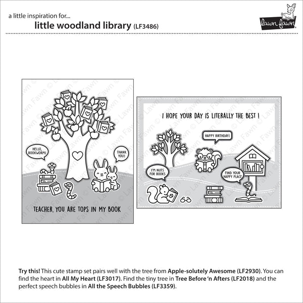 Little Woodland Library Stamp / Die