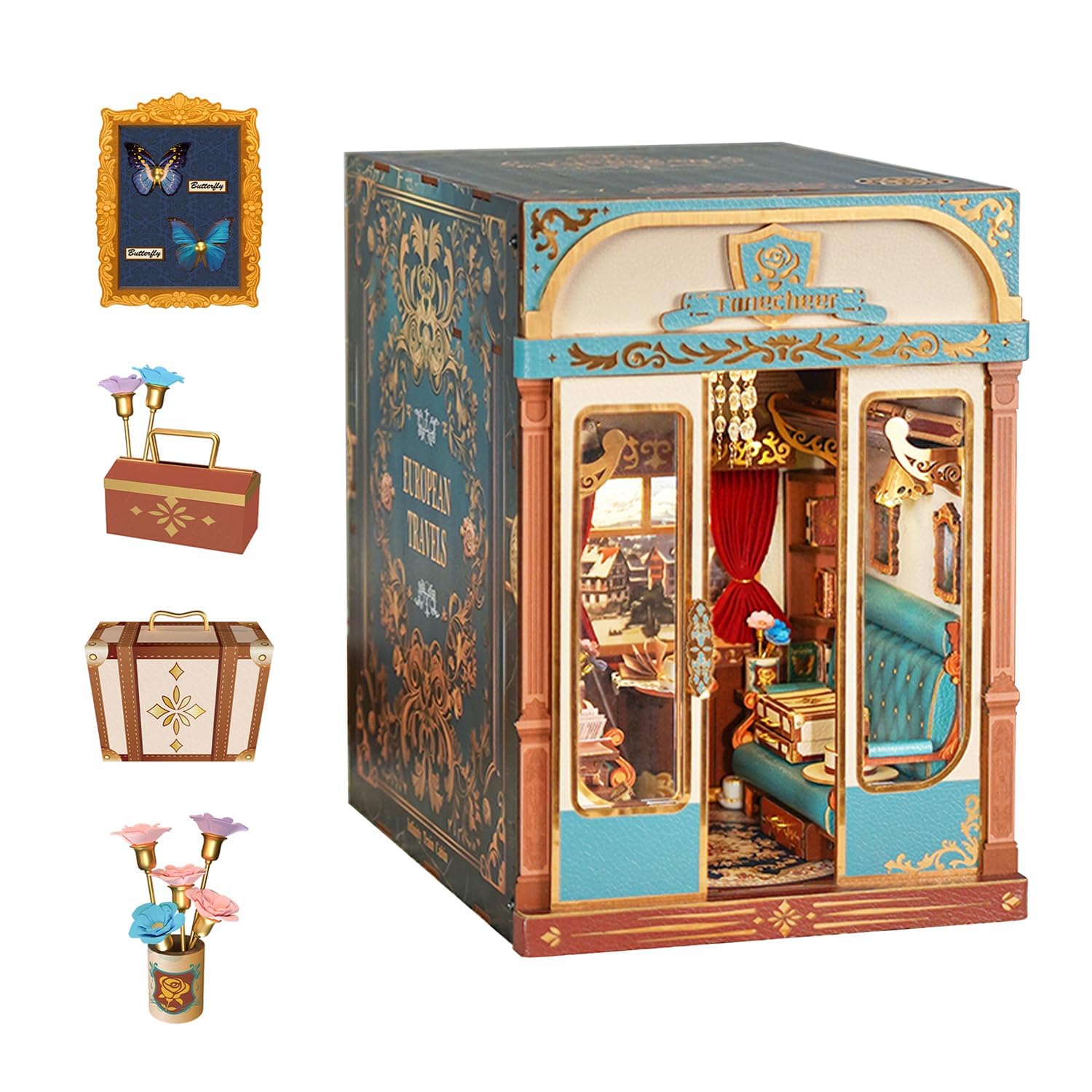 European Travels Motion Scene Diorama Book Nook Kit
