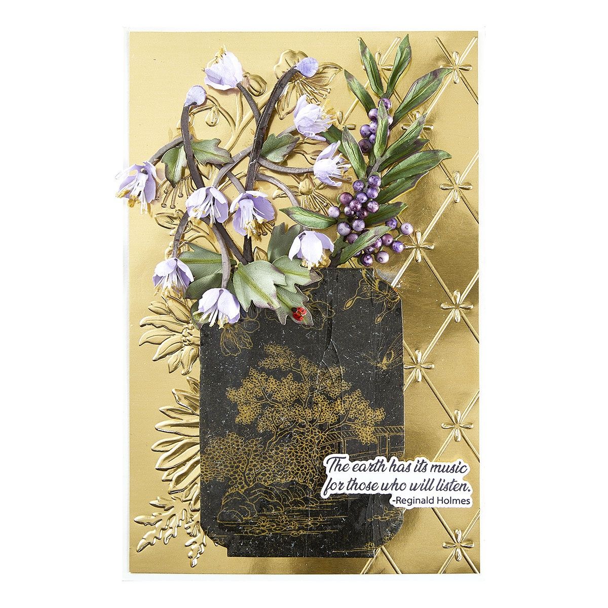 Through the Meadow Sentiments Press Plate + Die Set