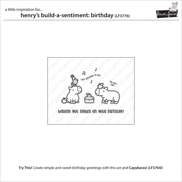 Henry's Build-a-Sentiment Stamp Set: Birthday