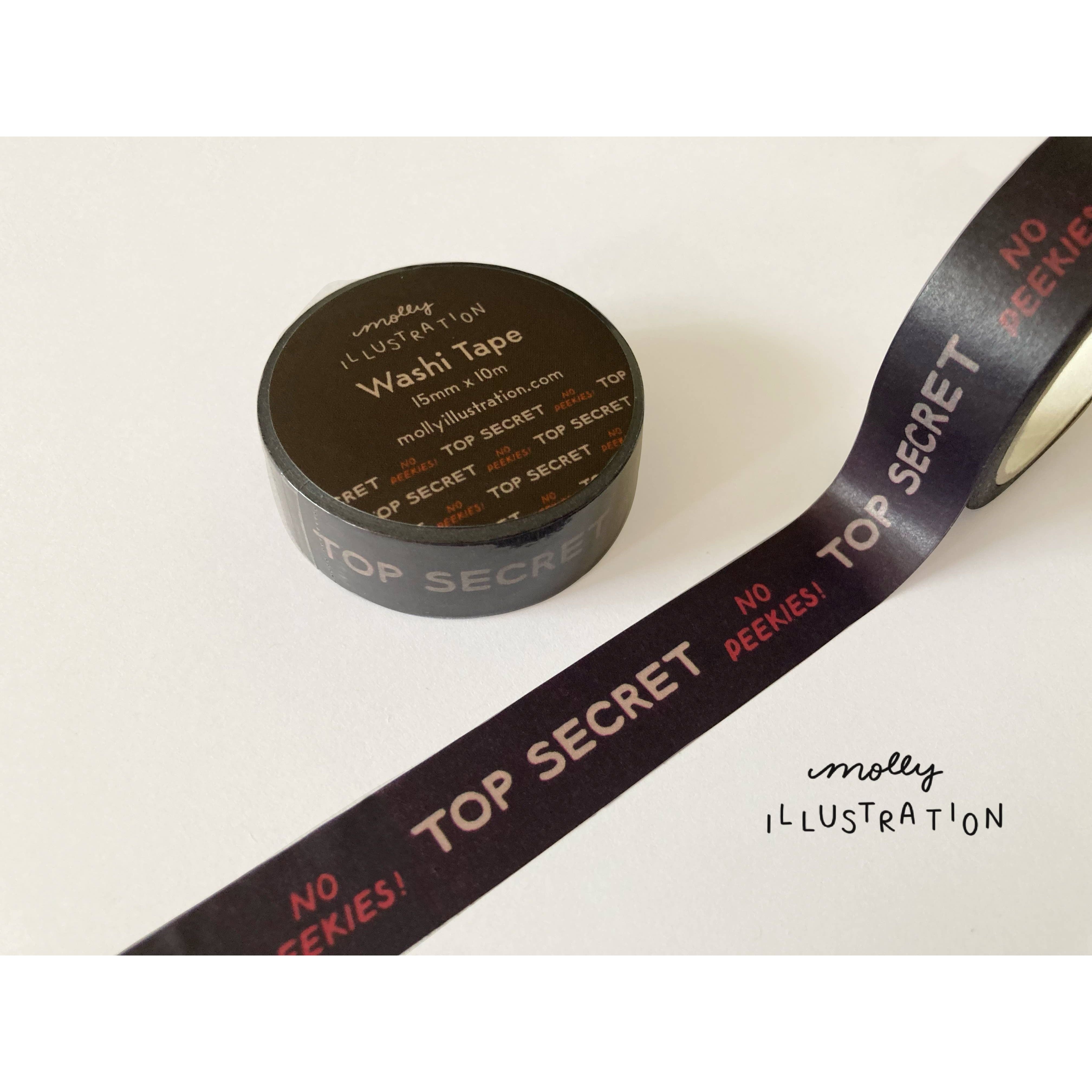 Top Secret, No Peekies Decorative Washi Tape
