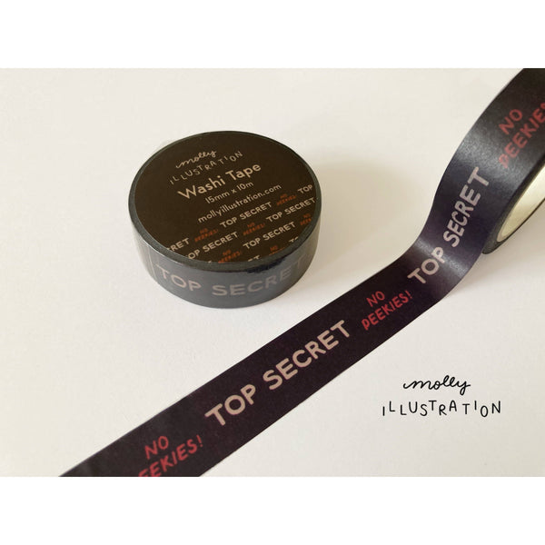 Top Secret, No Peekies Decorative Washi Tape