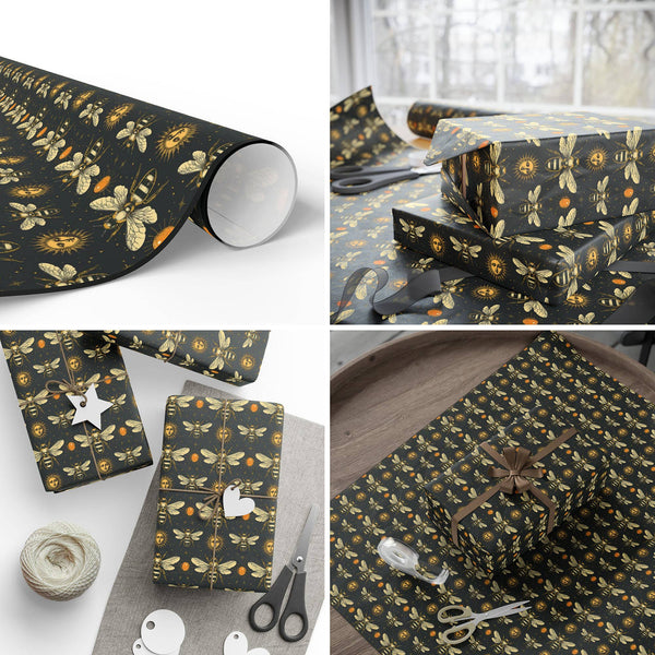 Celestial Bees Wrapping Paper