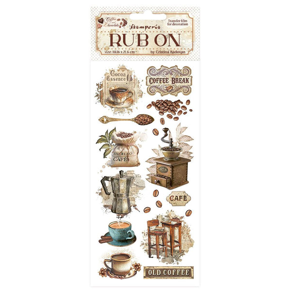 Vintage Coffee Moments Rub Ons | Coffee and Chocolate