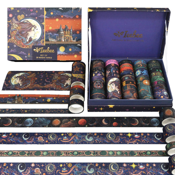 Golden Magic 29-Roll Washi Tape Set