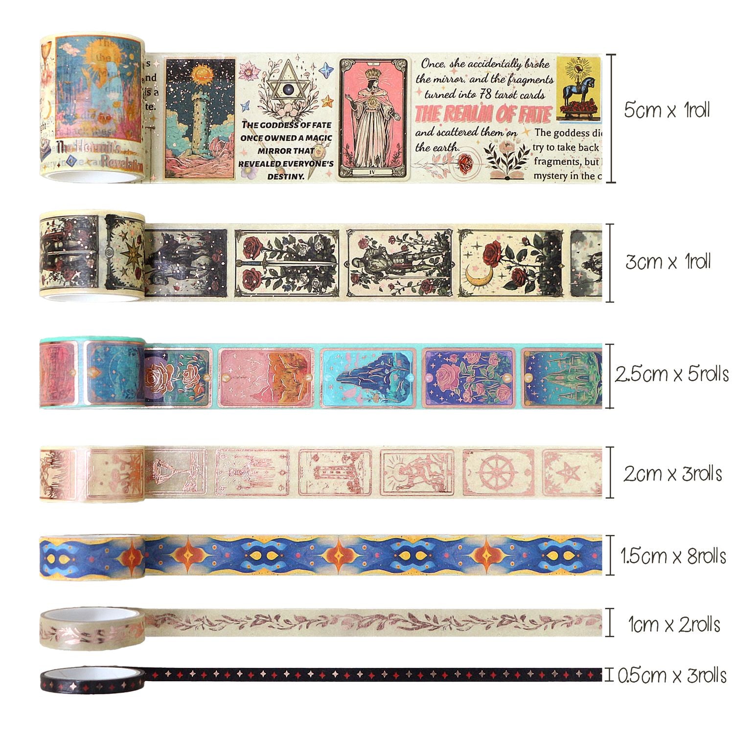 Starry Divination 23-Roll Washi Tape Set