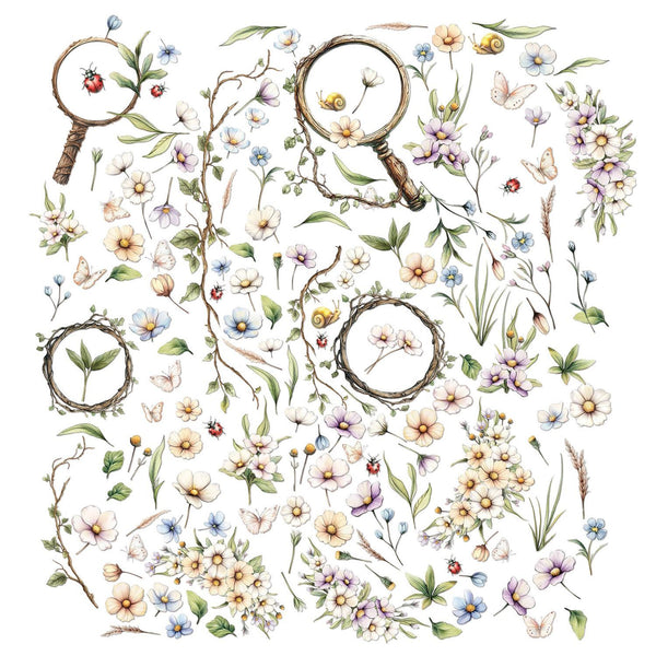 Wildflowers Looking Glass Laser Cut Elements