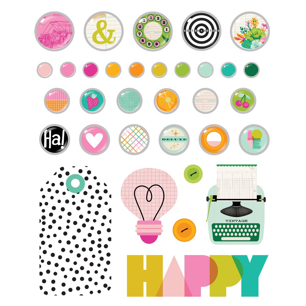 Color Me Happy Decorative Brads