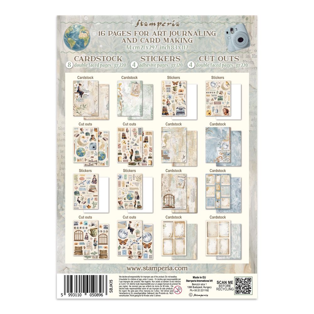 Secret Diary Junk Journal Book | Backgrounds, Stickers, and Cut-outs