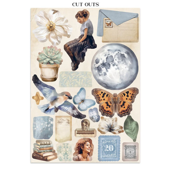 Secret Diary Junk Journal Book | Backgrounds, Stickers, and Cut-outs