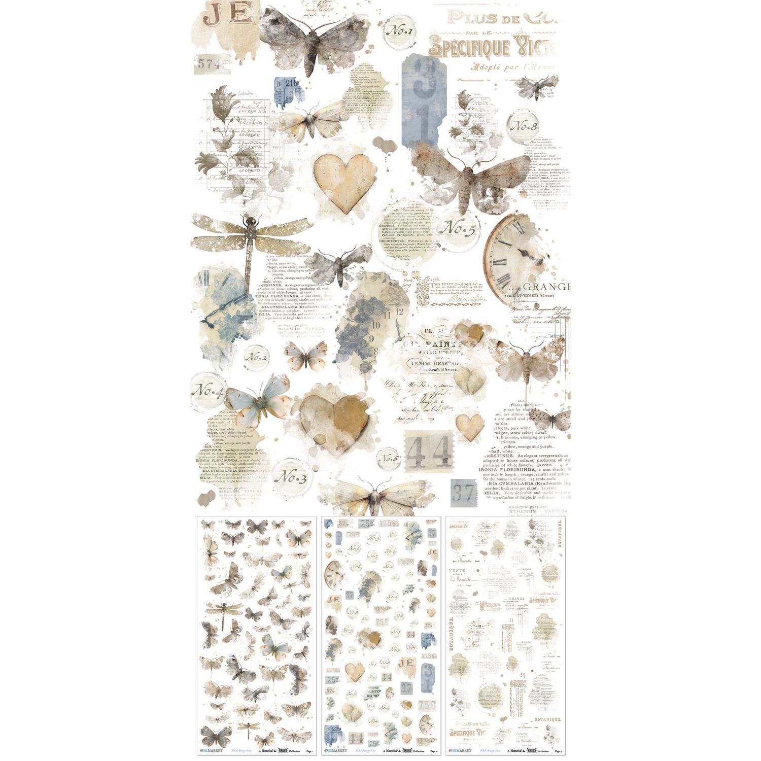 Faded Memory Lane 6x12 Blendable Rub-on Transfers