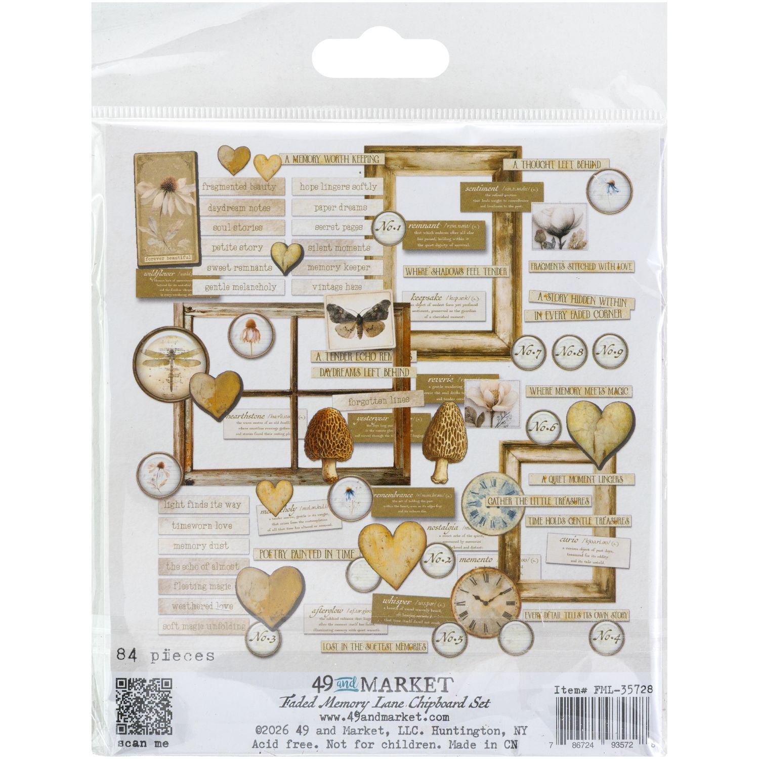 Faded Memory Lane Chipboard Set