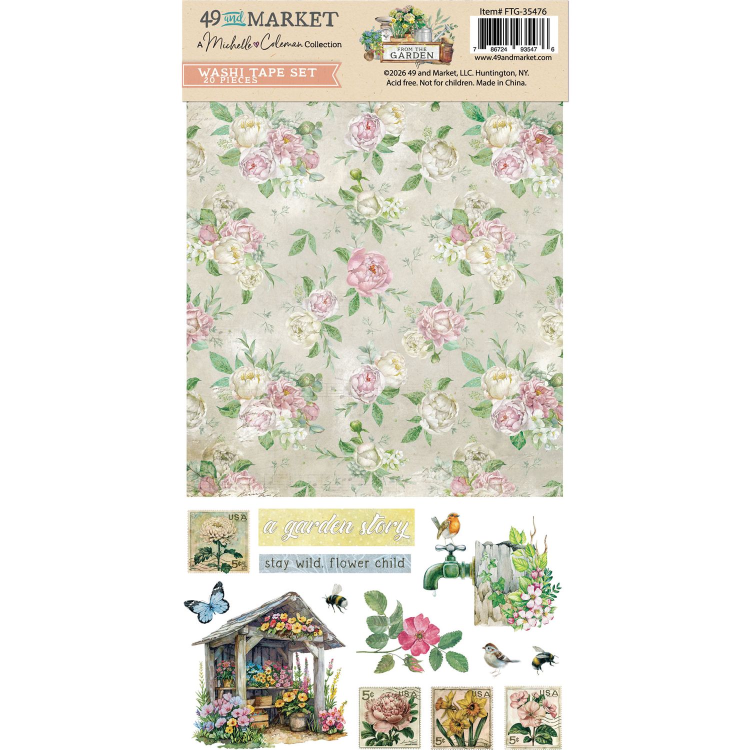 From the Garden Washi Tape Sheets