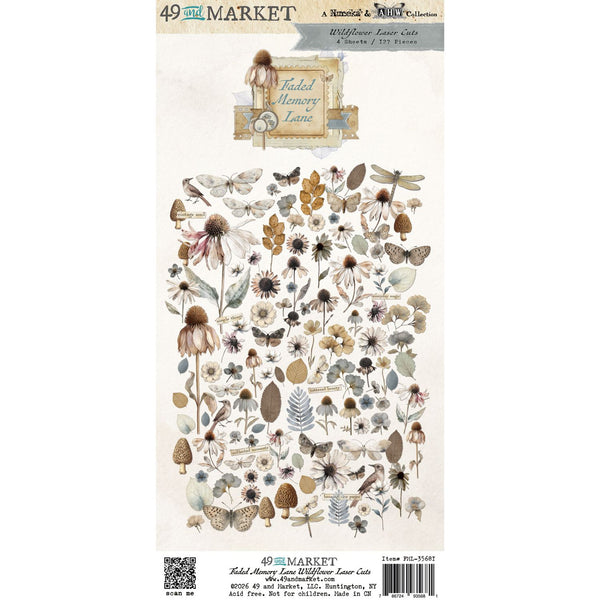 Faded Memory Lane Laser-Cut Wildflowers