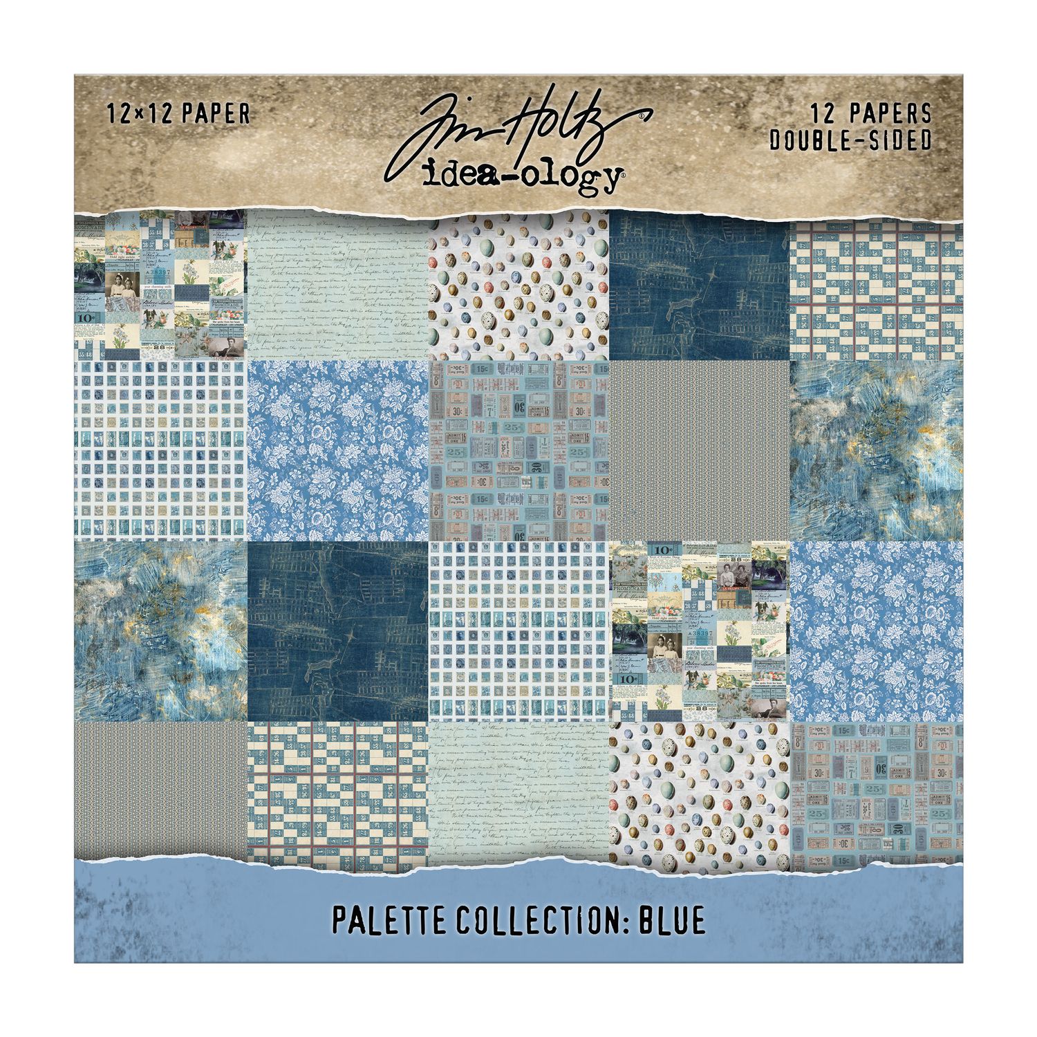 Palette Collection: Blue | Double-Sided Cardstock Paper Pack | idea-ology