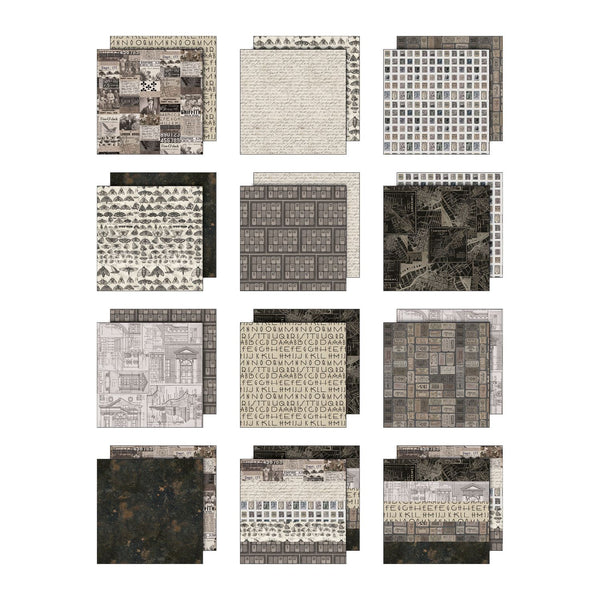 {coming soon!} Palette Collection: Charcoal | 8x8 Double-Sided Cardstock Paper Pack | idea-ology