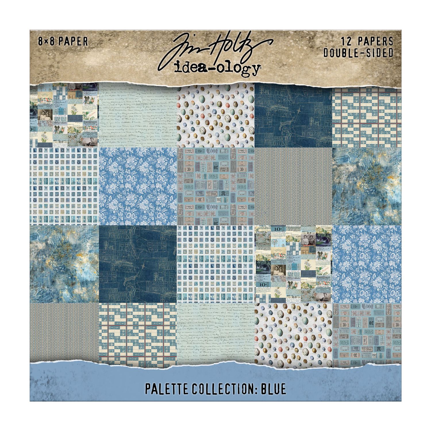 Palette Collection: Blue | Double-Sided Cardstock Paper Pack | idea-ology