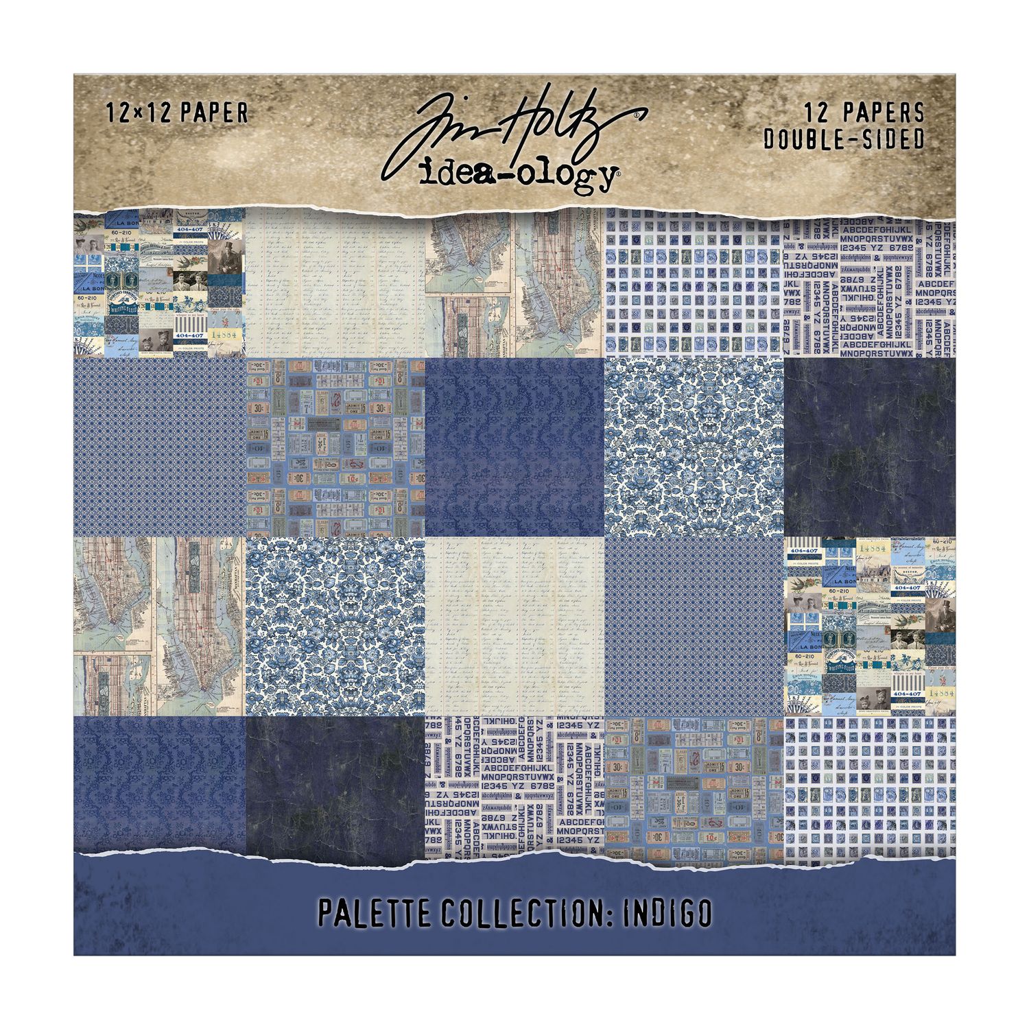 Palette Collection: Indigo | Double-Sided Cardstock Paper Pack | idea-ology