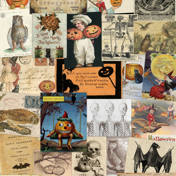 Vintage Halloween 11" x 17" Art Print on French Parchment