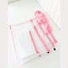 Clear Vinyl Reinforced Mesh Zippered Craft Bags