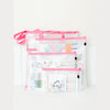 Clear Vinyl Reinforced Mesh Zippered Craft Bags