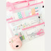Clear Vinyl Reinforced Mesh Zippered Craft Bags