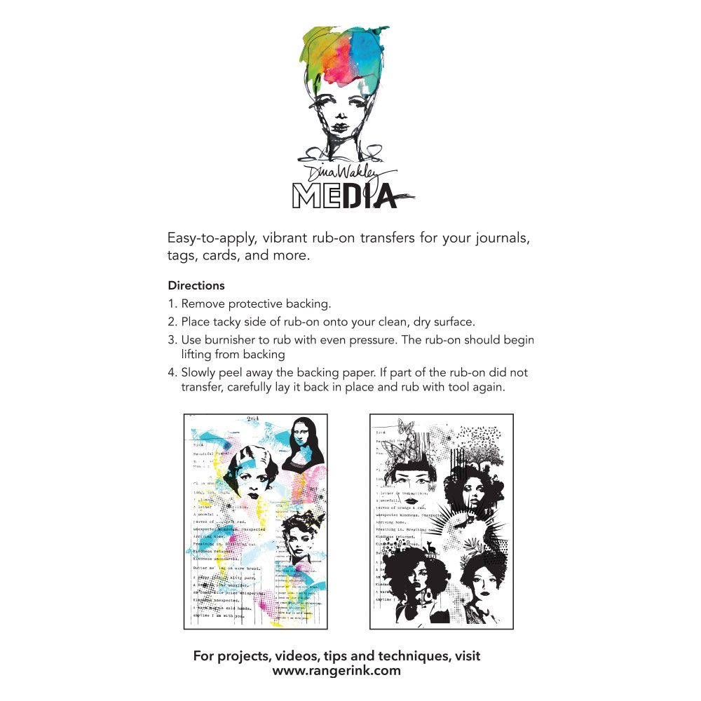 On Their Mind Media Rub-ons | Dina Wakley