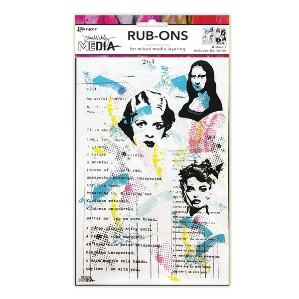On Their Mind Media Rub-ons | Dina Wakley