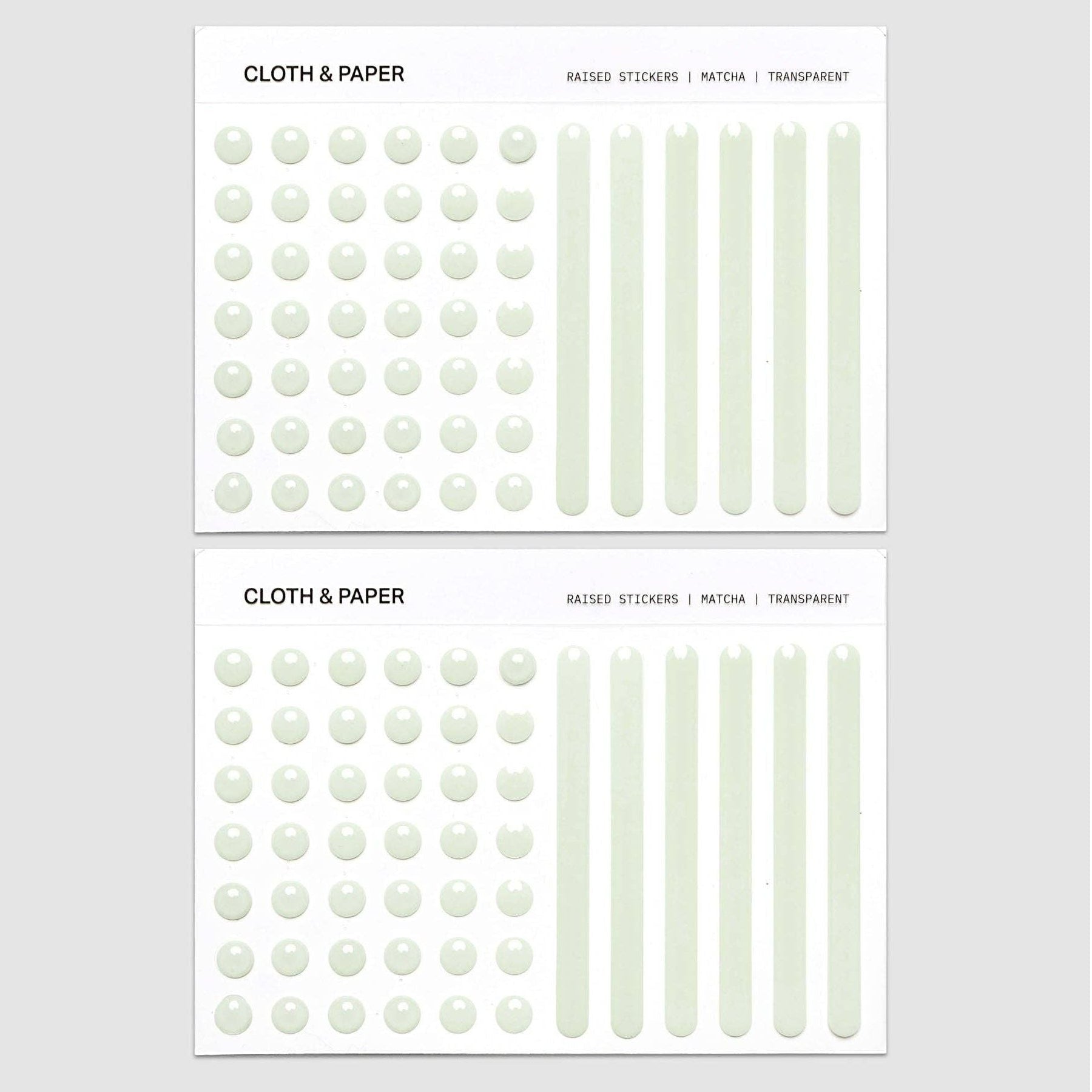 {coming soon!} Raised Transparent Sticker Set