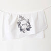 <CHECK STOCK> Black & White Floral F*ck Everything Kitchen Towel