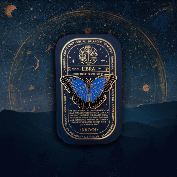 Zodiac Butterfly and Moth Enamel Pin Collection