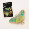 Luna Moth Luminescent Enamel Pin