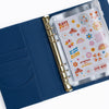 Denim Blue Vegan Leather Sticker Keeper Binder