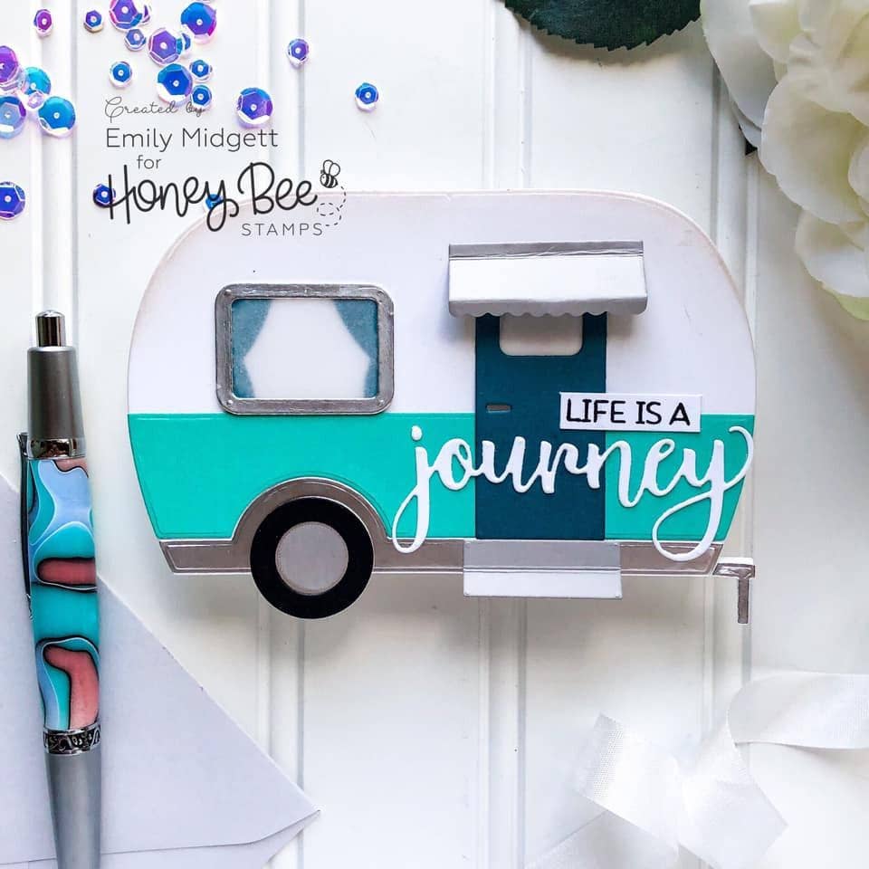 Camp Trailer Card Die Set