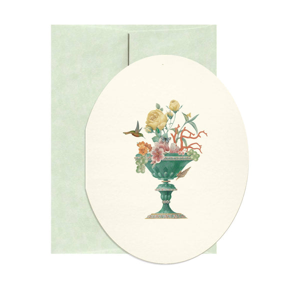 Jade Vanitas Any Occasion Oval Card