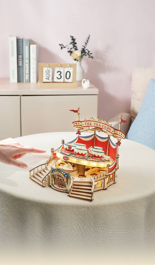 Tilt-A-Whirl Electro-Mechanical Wooden Puzzle