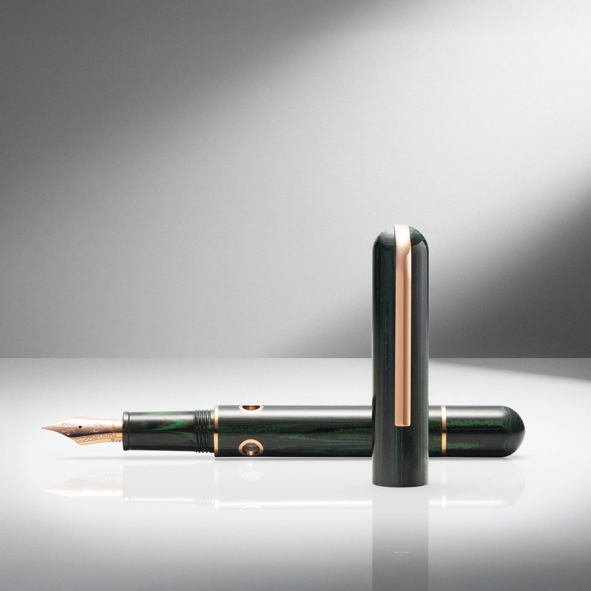 Chelonia Green Nahvalur Nautilus Ebonite Fountain Pen