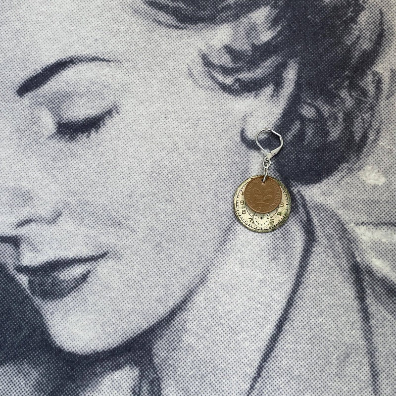 Buying Time Vintage Watch Dial Earrings