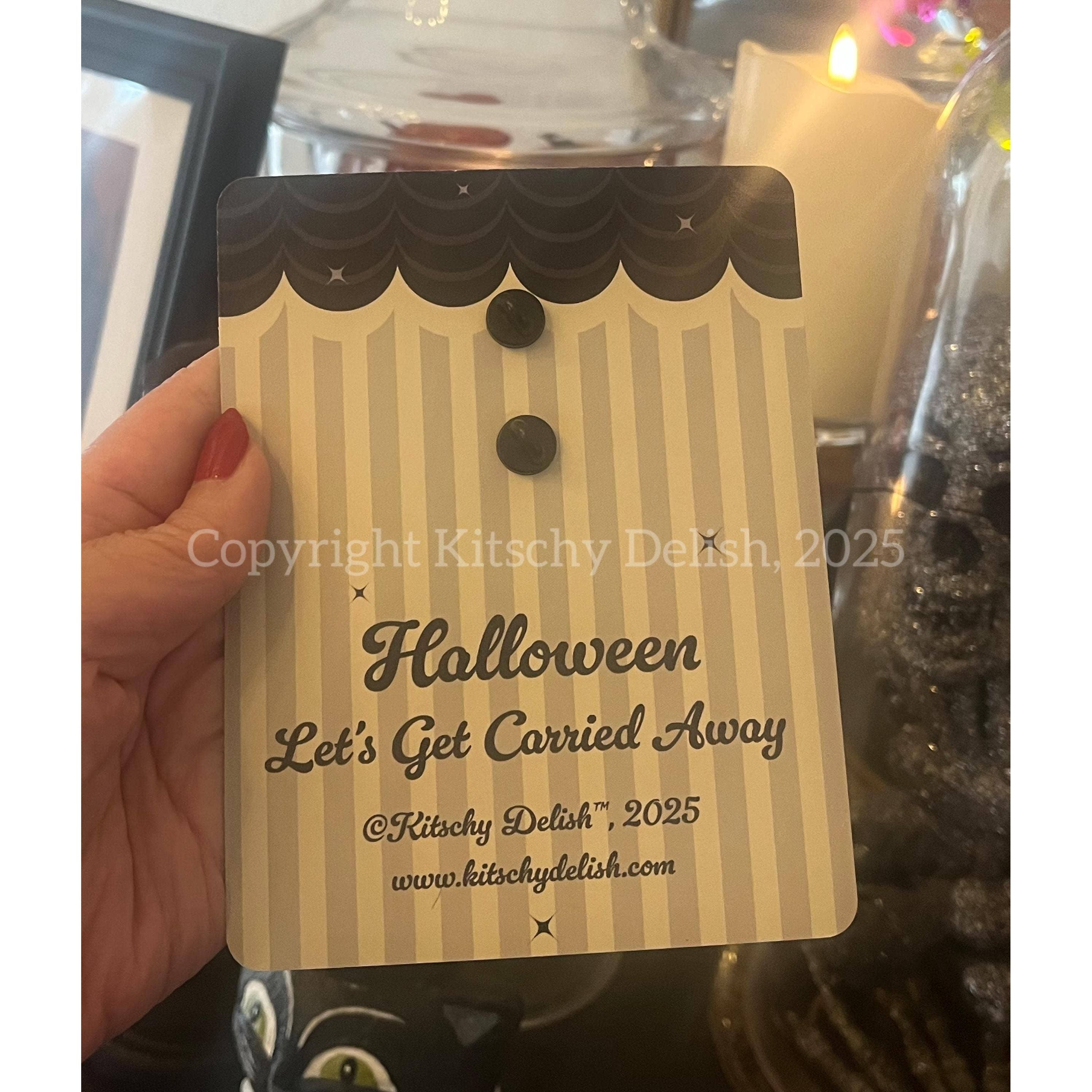 Carried Away Halloween Large Soft Enamel Glitter Pin