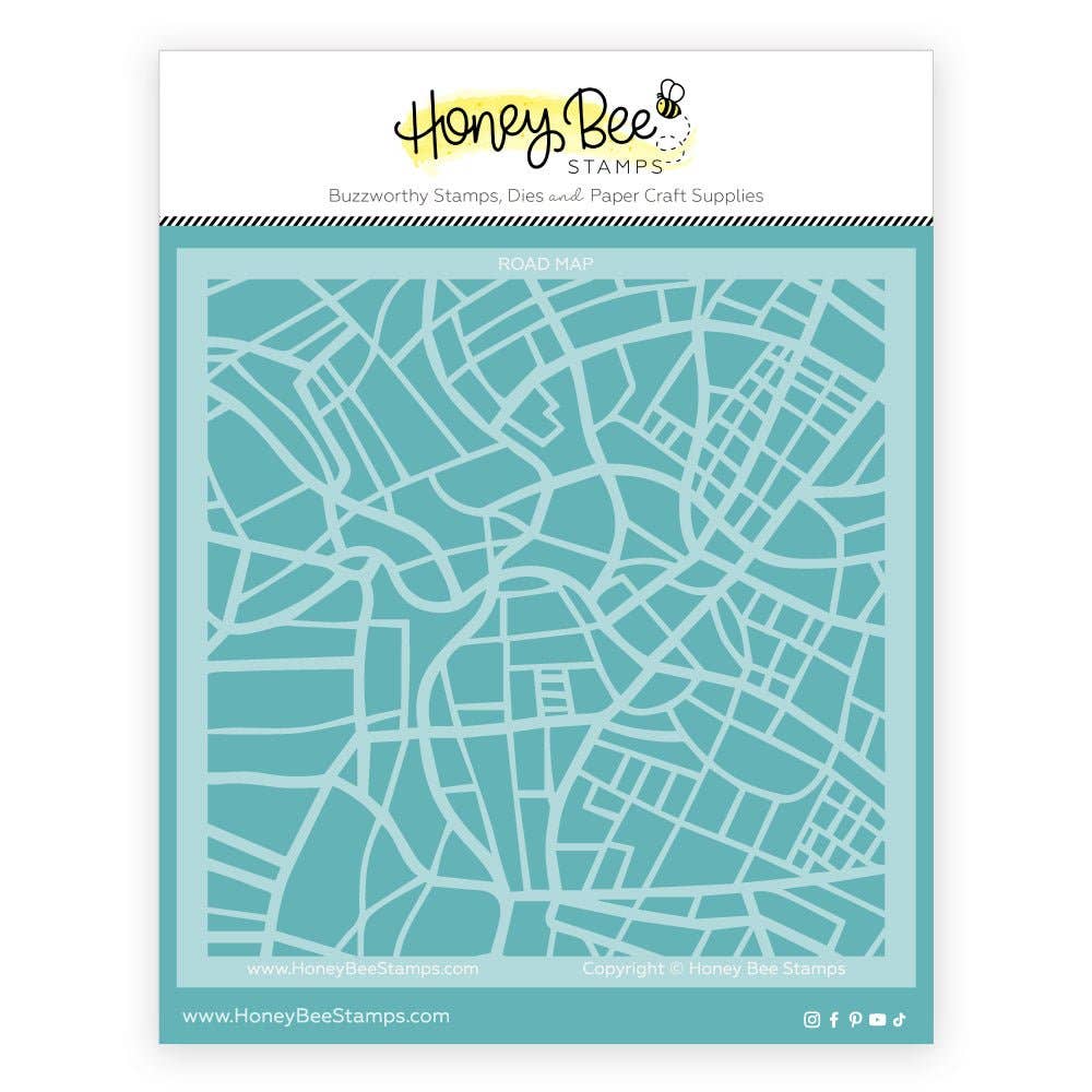 Road Map 6x6 Background Stencil {Retired}