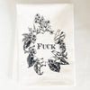<CHECK STOCK> Black & White Floral F*ck Everything Kitchen Towel