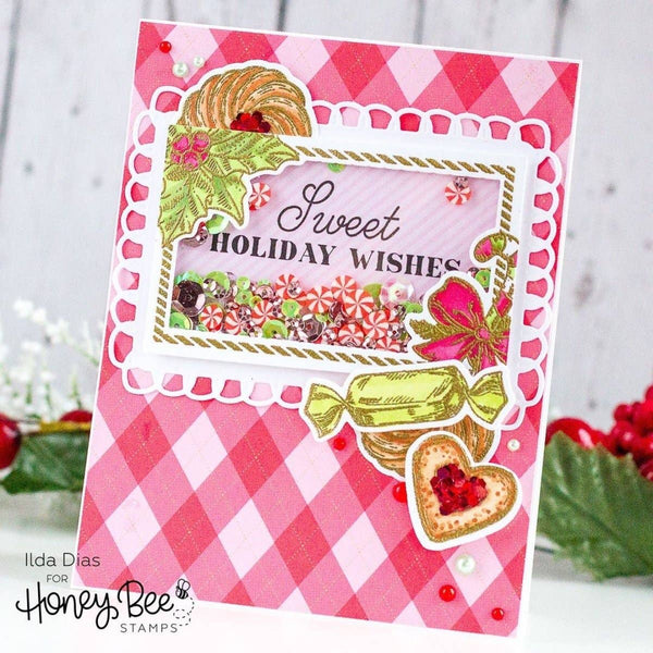 Holiday Treats 6x6 Clear Stamp Set | Vintage Gift Card Box Add-On {Retired}