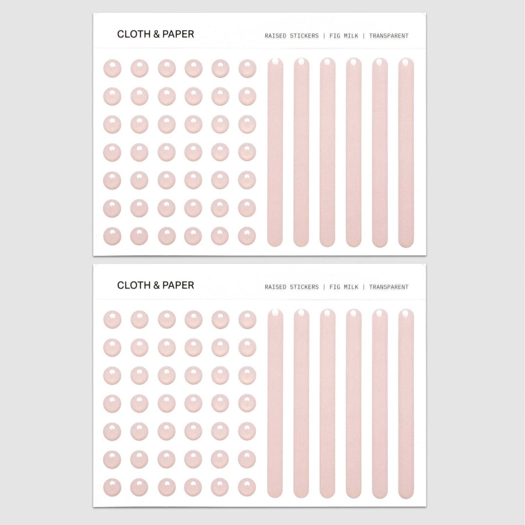 {coming soon!} Raised Transparent Sticker Set