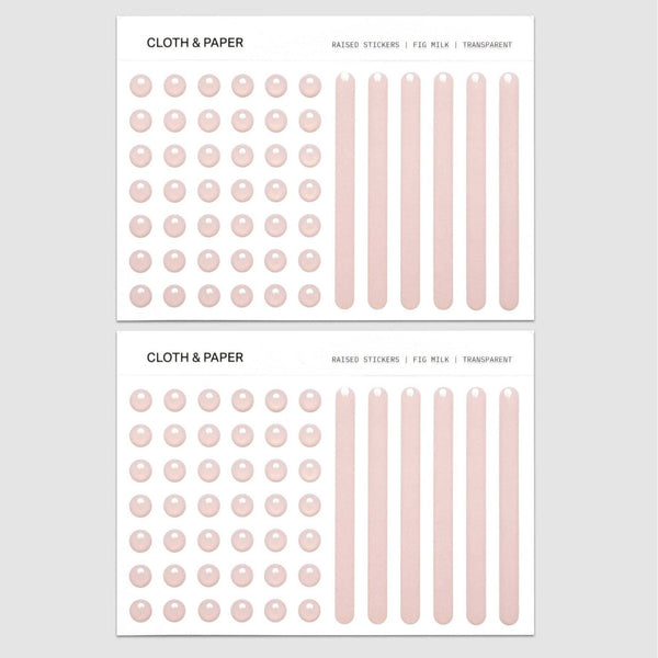 {coming soon!} Raised Transparent Sticker Set