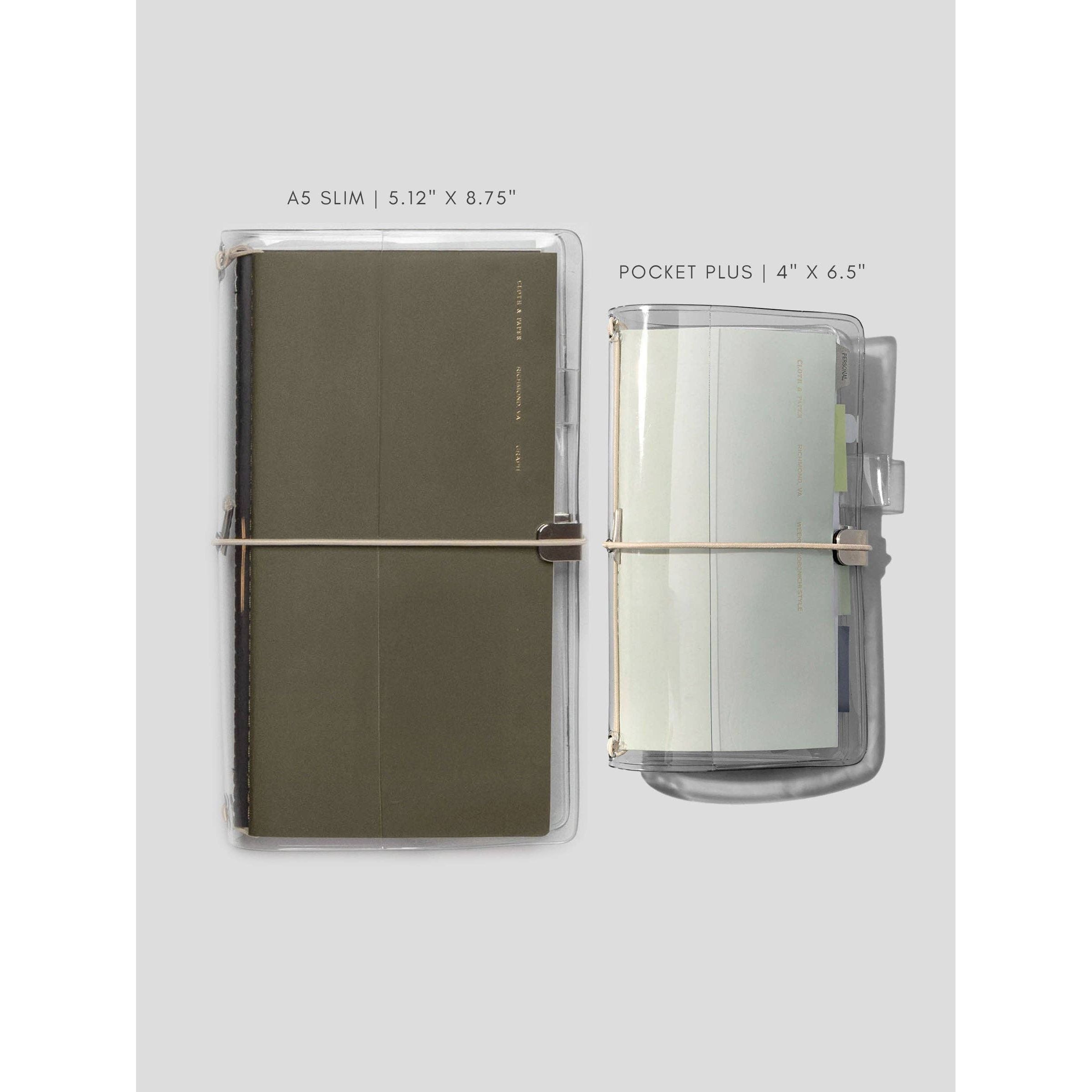{coming soon!} Act of Keeping Clear Vinyl Travel Notebook Cover