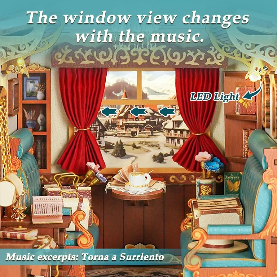 European Travels Motion Scene Diorama Book Nook Kit