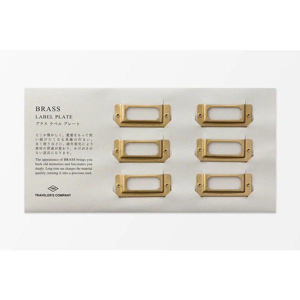 Plaques d’étiquettes en laiton Traveler’s Company {pack de 6}