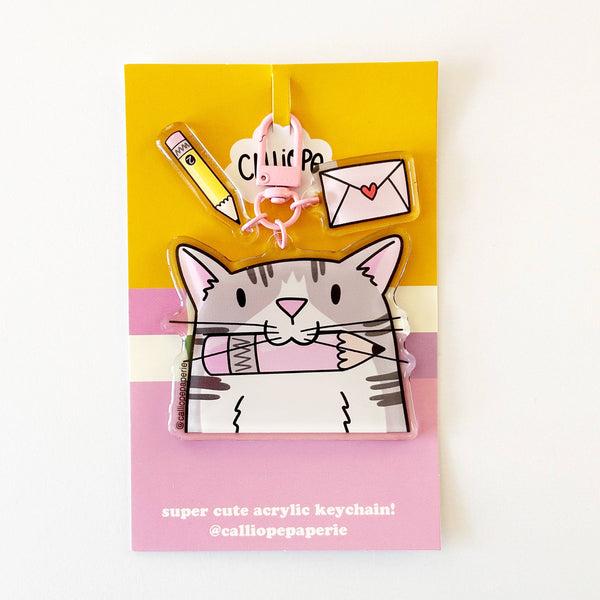 Chips the Cat Charms Keychain Bag Charm